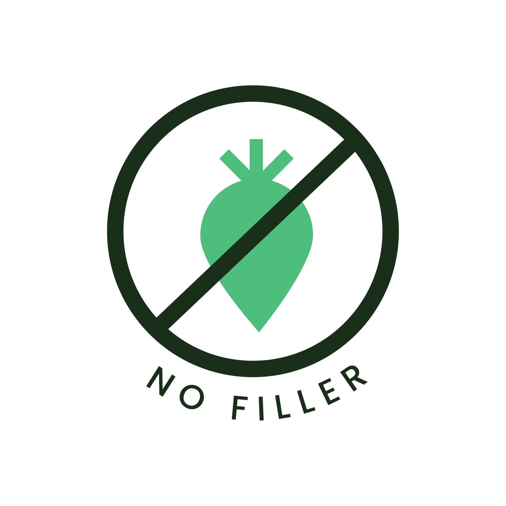 no filler badge